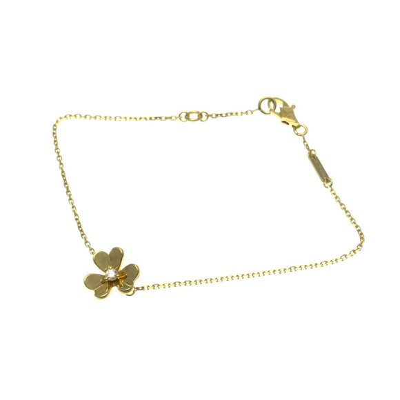 VAN CLEEF & ARPELS 18k Yellow Gold Diamond Charm Bracelet - Picture 1 of 9